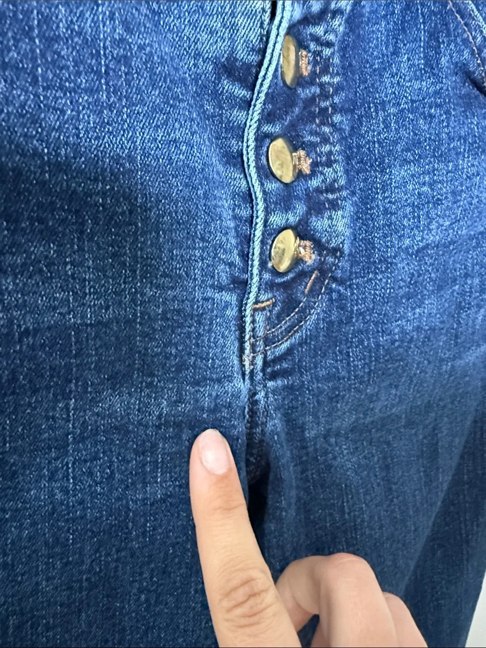 Madewell Dark Blue Mid Rise Kick Out Jeans with Button Fly Size 27